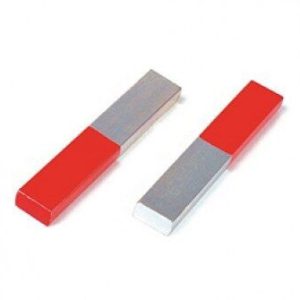 Staafmagneet rood/wit gelakt