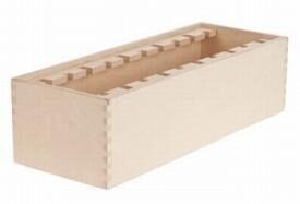 Houten houder voor 10 figuurzaagbeugels